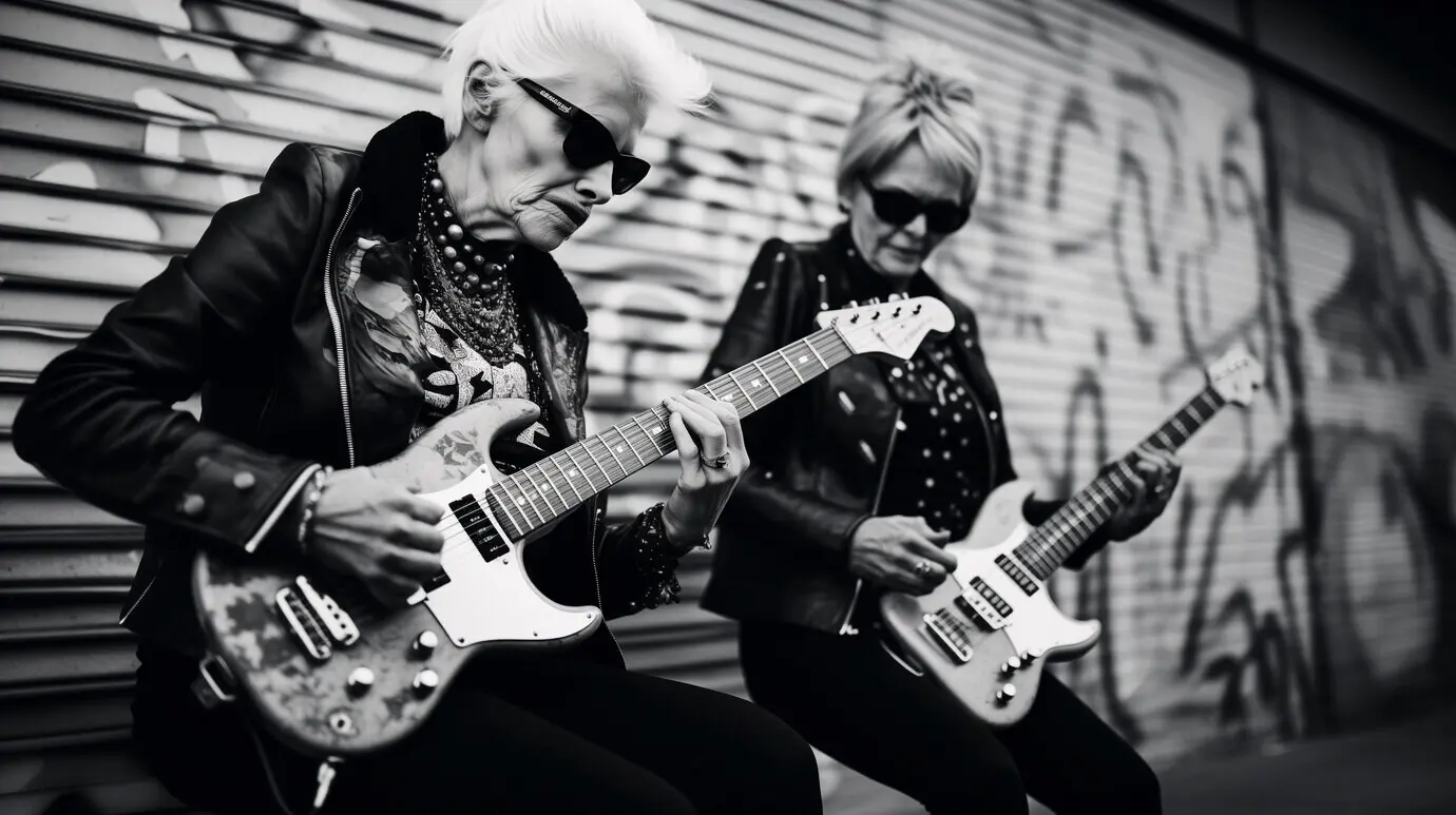 Halbnahe Aufnahme rebellischer Omas